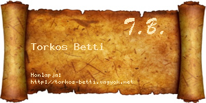 Torkos Betti névjegykártya